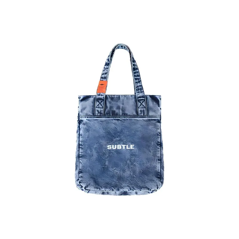Subtle Cotton Handbag, Backpack Regular Unisex Berry Blue/Star Cloud Black-1