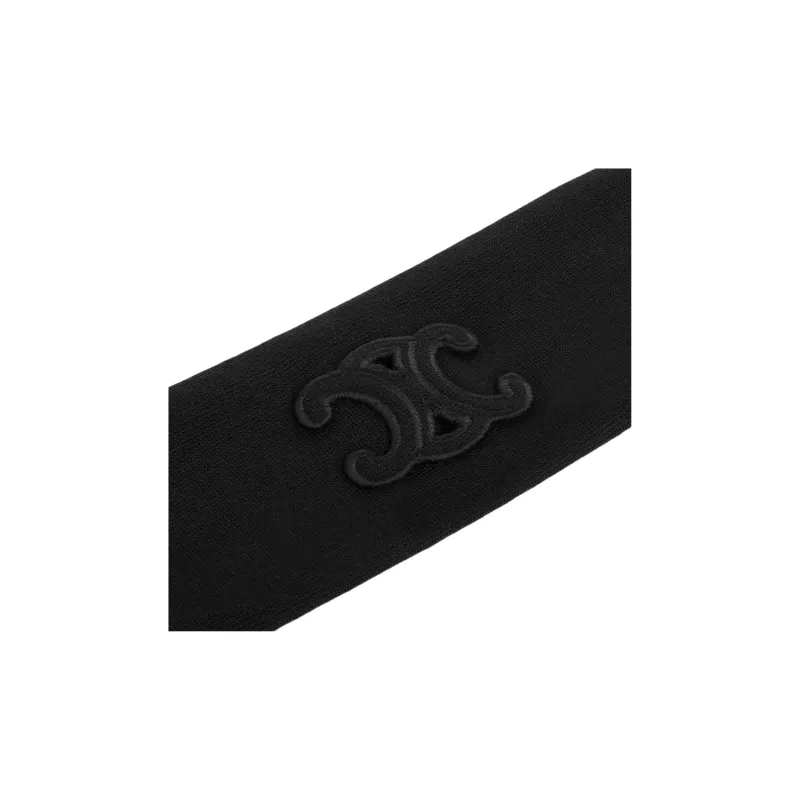 CELINE Wool Hair Bands Unisex Black-2