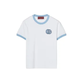 GUCCI Embroidered Jersey T Shirt