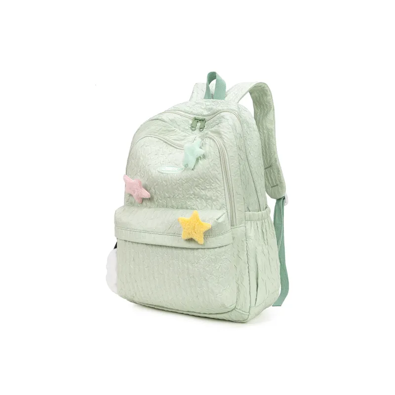 UNITE STAR Polyester Backpack Medium Size Women's White/Pink/Black/Yellow/Green-20