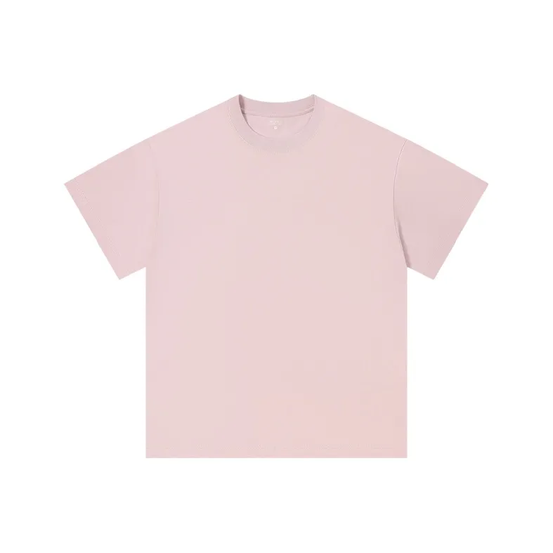 MIANDEMEIXUE Loose Fit Casual Inner Short Sleeved T Shirt Unisex Solid Color-28