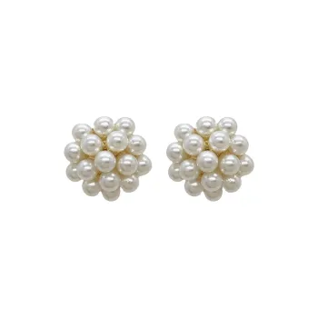 VIOLET Artificial Pearl Clip On Earrings Women's