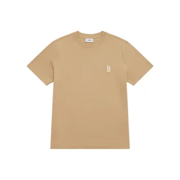 MLB Boston Red Sox Basic Collection SS25 T Shirt Unisex Beige Yellow