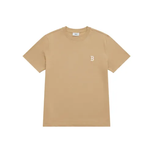 MLB Boston Red Sox Basic Collection SS25 T Shirt Unisex Beige Yellow