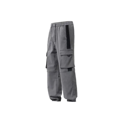 Tonlion Casual Pants Unisex Light Gray