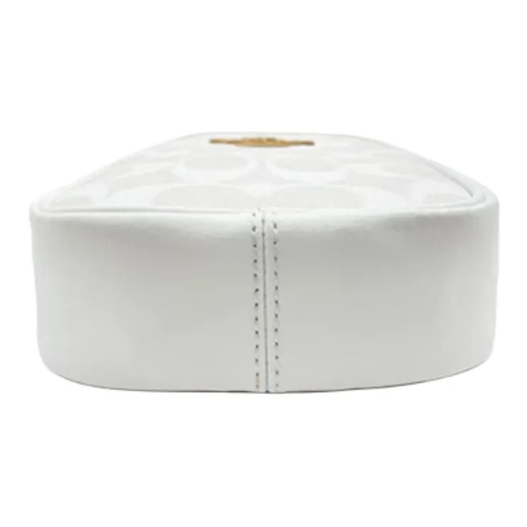 COACH Phoebe PVC Bonded Cow Leather Crossbody Bag Mini Women's White-3