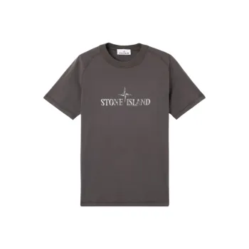 STONE ISLAND Logo Printed Crewneck T Shirt