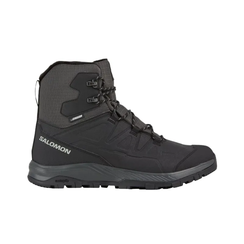 SALOMON OUTFROST TS CSWP Anti Slip Wear Resistant High Top Hiking Shoes Men's Black-1
