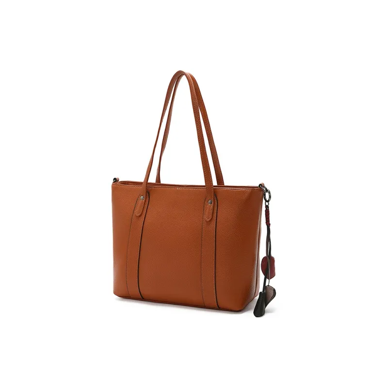 Old Man's Head Top Grain Cow Leather Shoulder Bag Large Size Women's Multicolor-9