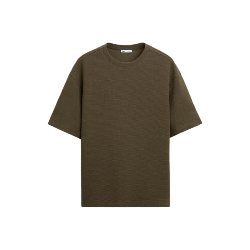 ZARA T-Shirts Men Khaki-0