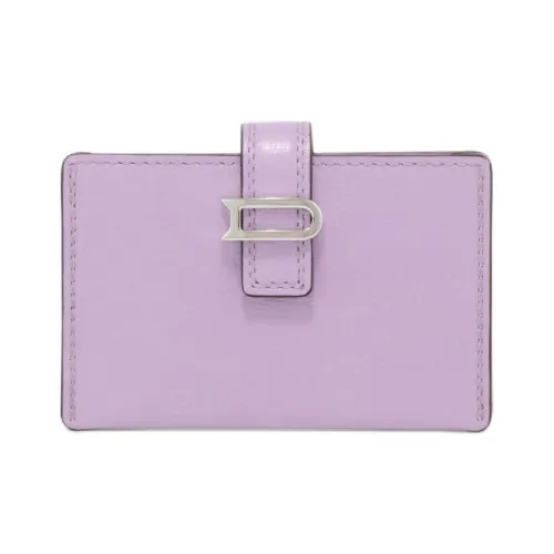 Delvau Opera Calf Grain Calfskin Card Holder Regular Women's Purple