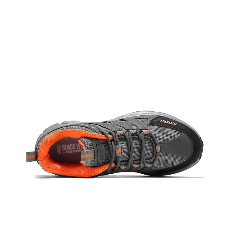 Binary Cushioning, Rebound, Grip, Support, Breathable, Slip Resistant Low Top Hiking Shoes Men's Gray Orange-4
