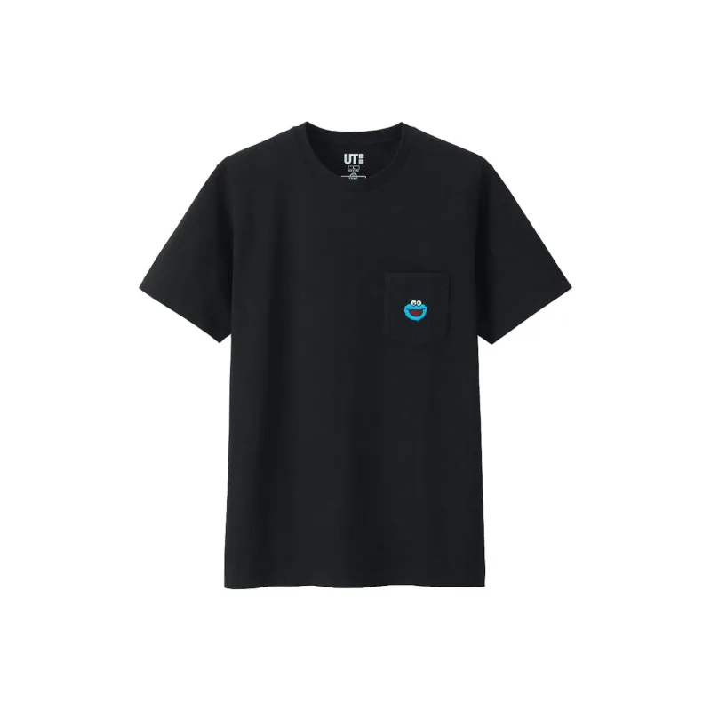 KAWS X Uniqlo X Sesame Street Cookie Monster Pocket Tee-0