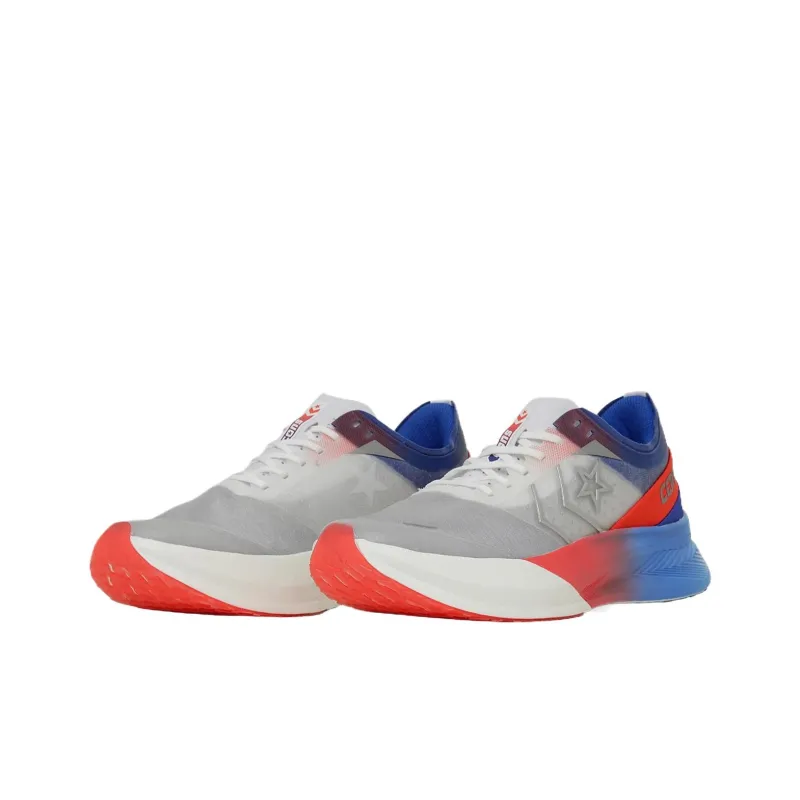 Converse Cons Breathable And Lightweight Low Top Running Shoes Unisex White Red Blue-1