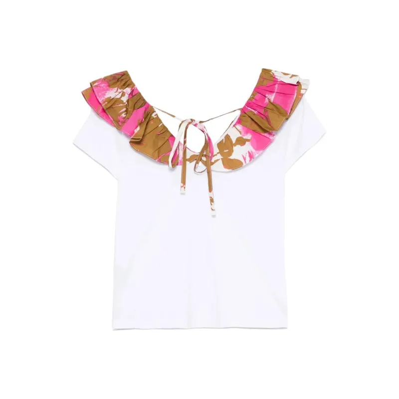 LIU·JO Printed ruching T shirt-1