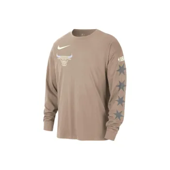 Nike Chicago Bulls Courtside City Edition Men's Nike Nba Max90 Long Sleeve T Shirt