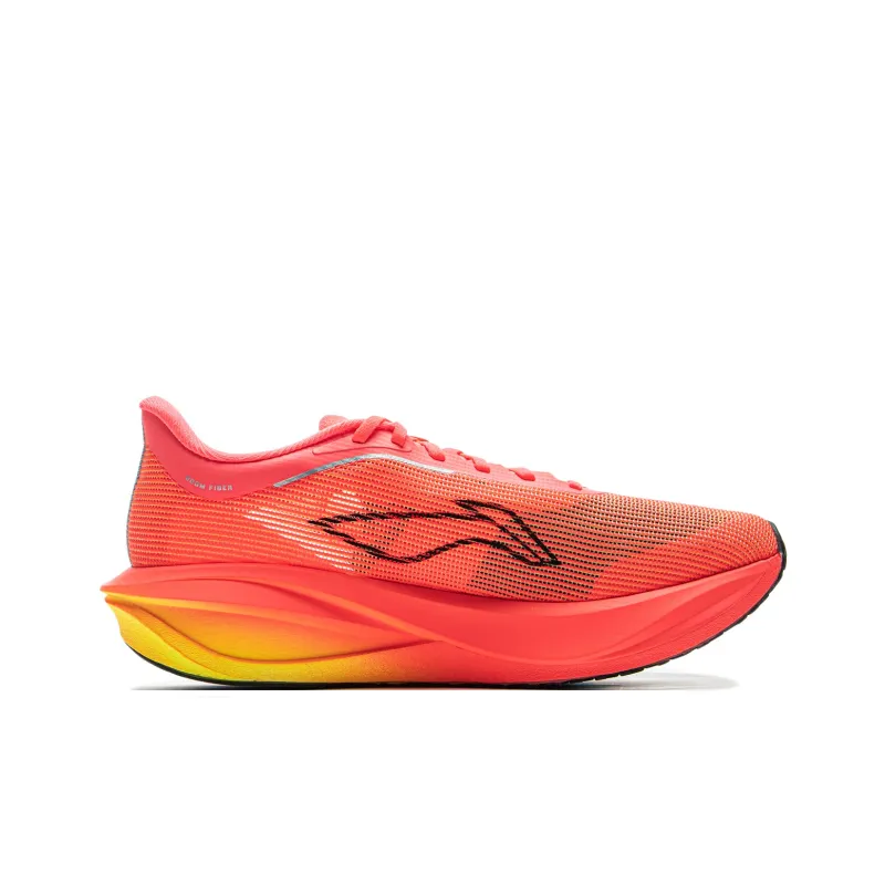 LiNing Flyer 5 Challenger Slip Resistant Breathable Low Top Carbon Plate Racing Running Shoes Men's Red-1