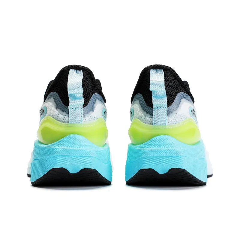 CariteSport Running Shoes Men Low Top White, Black, Green-2