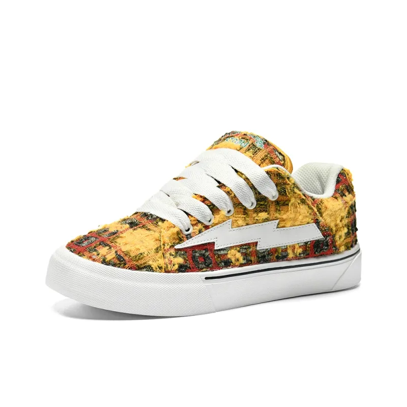 VFTS Lightning Skateboard Shoes Anti Slip Wear Resistant Low Top Classic Preppy Style Students Unisex-13