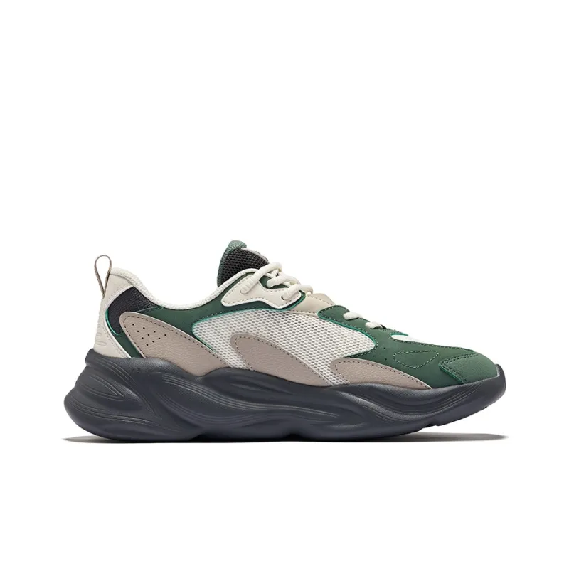 Erke Version 2.0 Of Endless Joy Cushioning Slip Resistant Low Top Casual Shoes Men's Beige Green-1