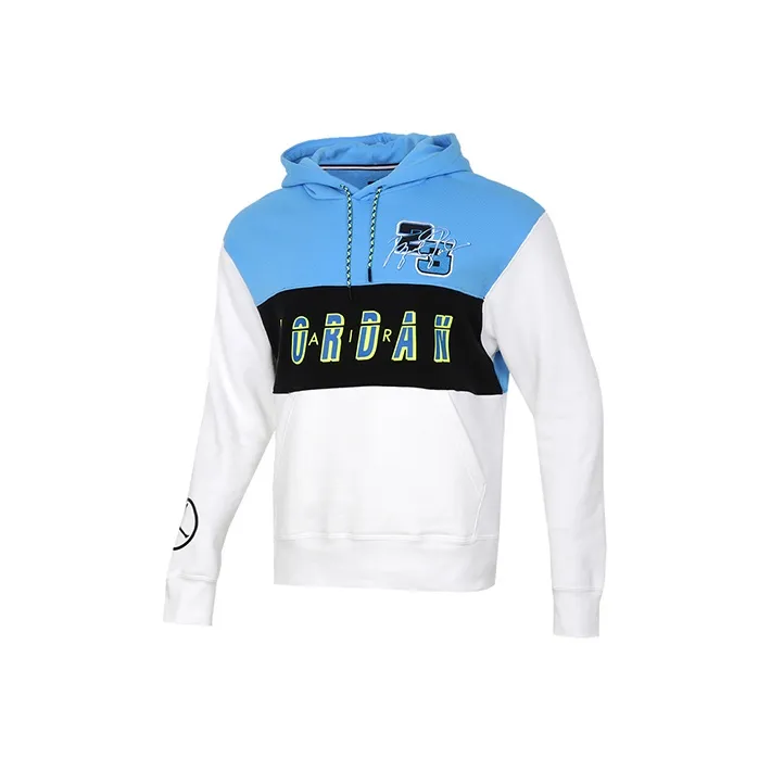 Jordan Sweatshirts Men Black White Blue-0