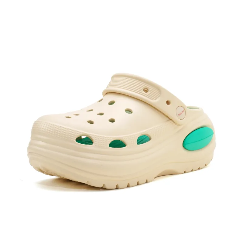 DAPHNE Clogs Women's Beige Green-1