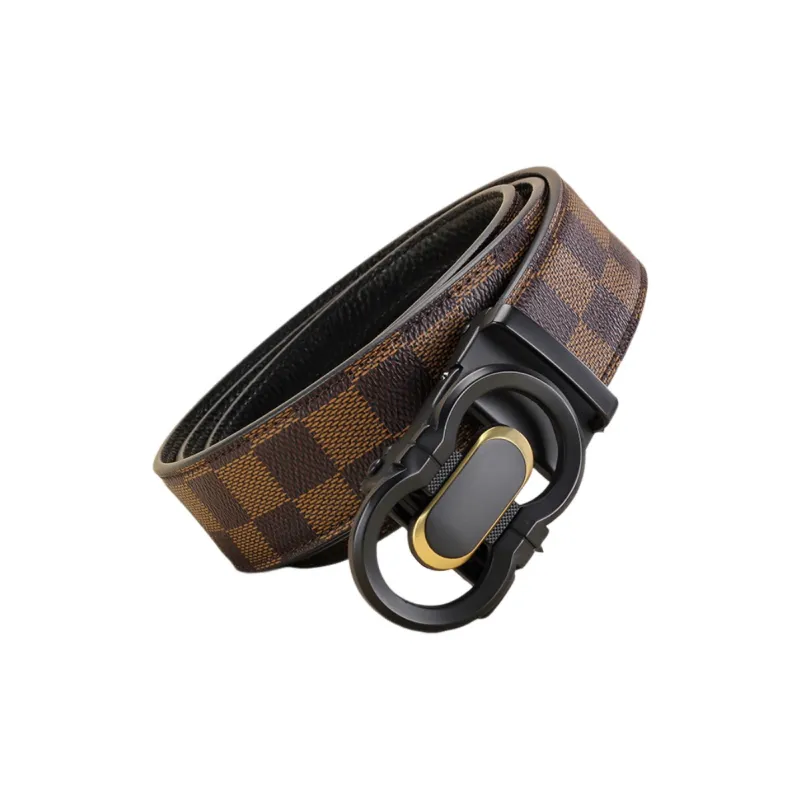 ROSEROOEN Top Grain Cow Leather Belts Men's 3.5cm-1