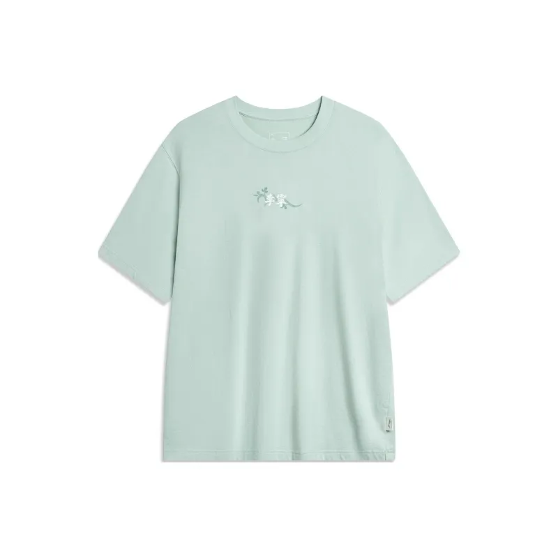 LiNing Chinese Culture Series T Shirt Men's Light Moss Blue-0