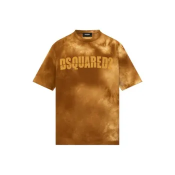 DSQUARED 2 Logo Printed Tie Dyed Crewneck T Shirt