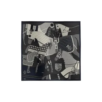 HERMES Cashmere, Silk Scarves Men's Black
