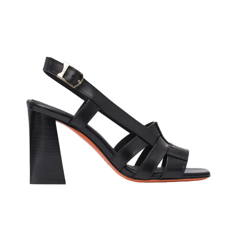Santoni One Strap Sandals Women's Black-1