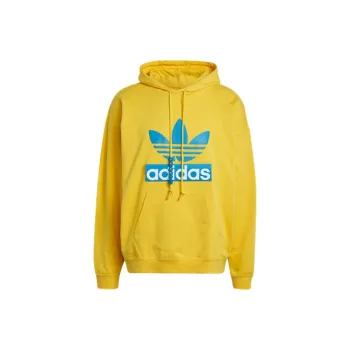 Adidas Originals BIG TREFOIL HOODIE Sweatshirt Men's Sunlight Yellow