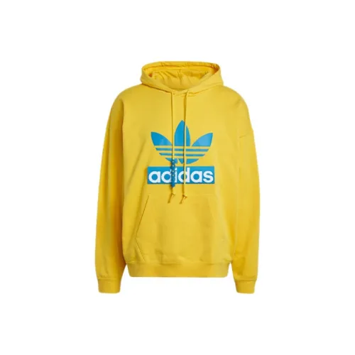 Adidas Originals BIG TREFOIL HOODIE Sweatshirt Men's Sunlight Yellow
