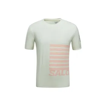 SALOMON Sense Aero SS T Shirt Men's Light Ice Green/Neon Red
