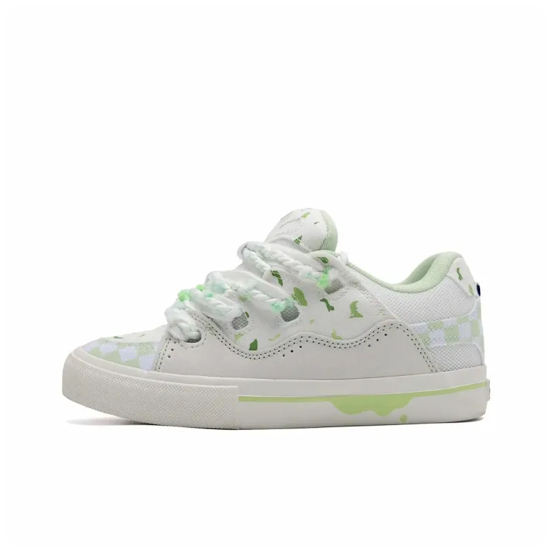 ALI THE FOX Balance Abrasion Resistant Lightweight Slip Resistant Low Top Skateboard Shoes Women's-20