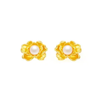 GIFT&CO S999 Fine Silver Stud Earrings Women's