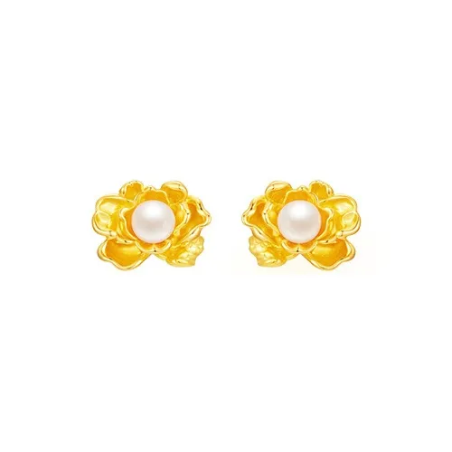 GIFT&CO S999 Fine Silver Stud Earrings Women's-0