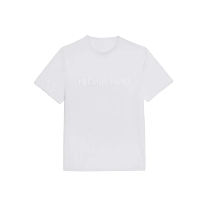 Helmut Lang Logo Printed Sheer Crewneck T Shirt-0