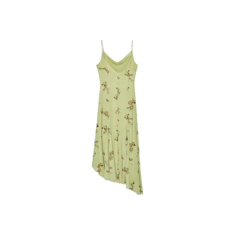 ZARA Slip Dress Women's Light Green-1