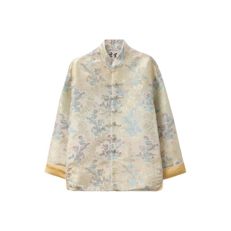 XUANSHENG Jackets Coats Men's Multicolor Auspicious Dragon-0