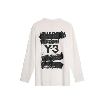 Y 3 Free Shipping With AdiClub Y 3 Graphic Long Sleeve Tee