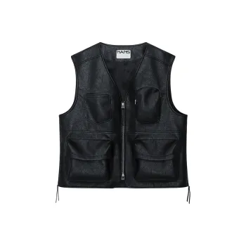 NANS STUDIO Vests Men Black
