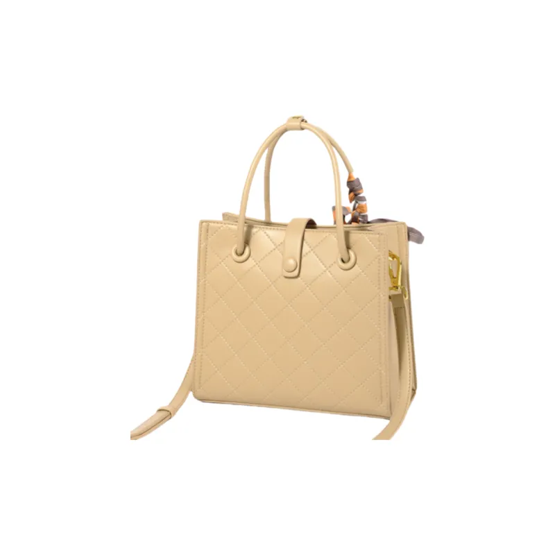 Versman PU Handbag Women's Cream Yellow-3