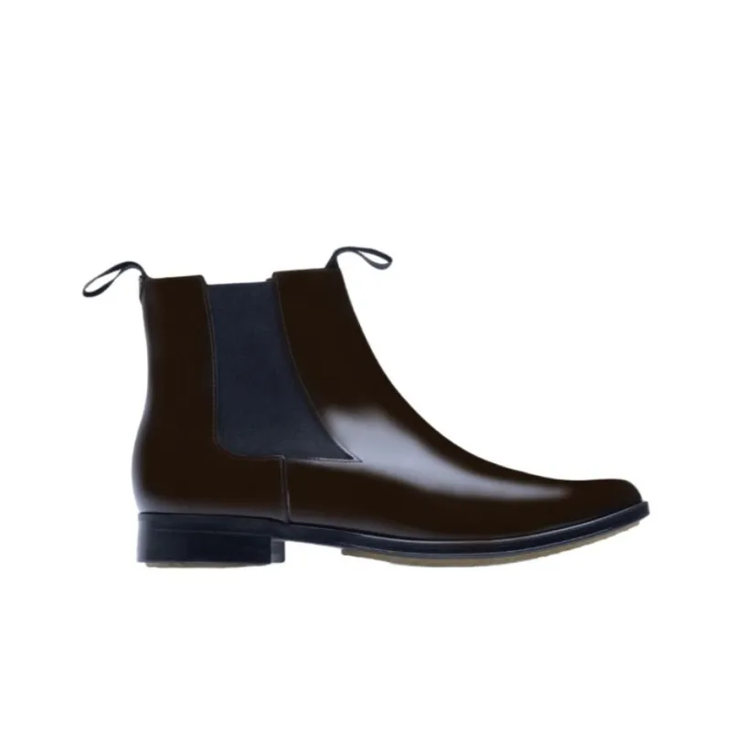 ADIEU PARIS Type 192 Short Chelsea Boots Men's Dark Brown-1