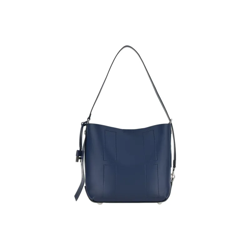 HOGAN Leather HOBO Shoulder Bag Small Size Women's Blue-3