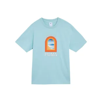 PUMA T Shirt Unisex Light Aqua Green