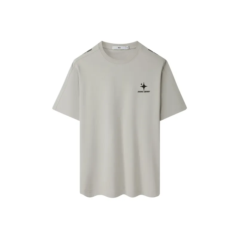 HLA T-Shirt Men's 1Light Gray Splicing-0