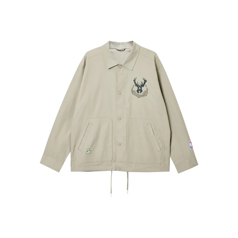 JACK JONES· x NBA JACK & JONES NBA Co brand Jackets & Coats Men's E11 Khaki-0