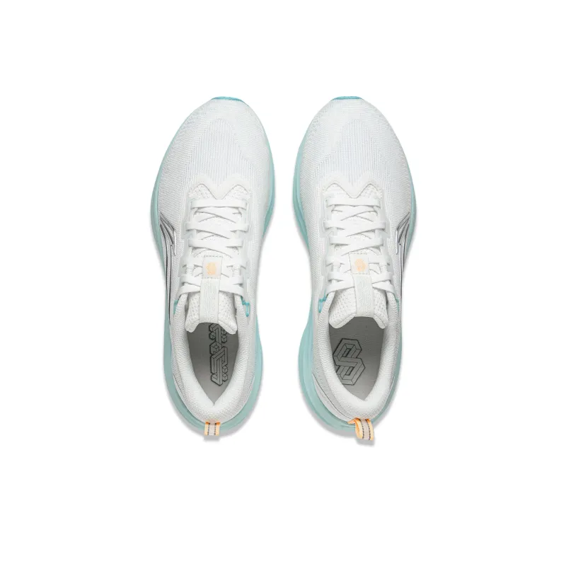 LiNing Red Hare 8 Slip Resistant Breathable Low Top Training Racing Running Shoes Women's White Blue-3