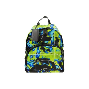 PRADA Nylon Backpack Unisex Black/Green